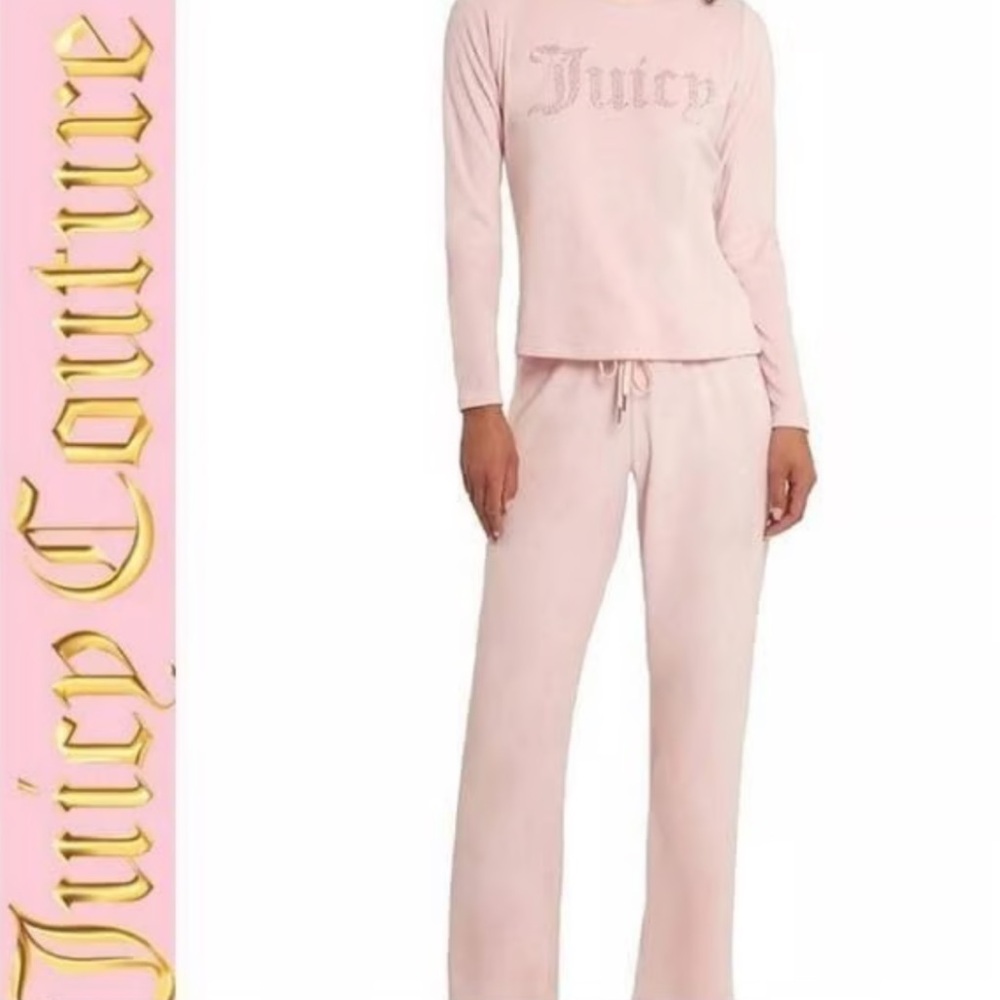 Juicy Couture Pink Velour Lounge Set